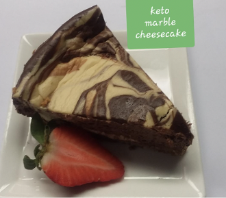 Keto Marble Cheesecake Slice