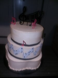 Music Themed Custom Made Cake